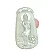 Atacado de fábrica imitação de Jade Hetian Jade Branco lótus sentado Guanyin pingente Mongólia Exterior ciano claro Bodhisattva pingente colar de jade