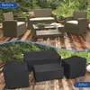 Conjunto de quatro peças de tecido Oxford para móveis de exterior, capa de proteção contra poeira para mesas e cadeiras de jardim, capa de cadeira à prova d'água e à prova de poeira