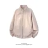 2026 Nuevo Llegada Chaqueta de Gamuza Estilo Retro Americano para Hombre Cuello Alto Holgada Moderna Marca Desgastada Chaqueta Casual Top