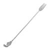 Cuchara de bar anti-tenedor doble cabeza doble propósito acero inoxidable cuchara de bar tallo de bar cuchara mezcladora de café extendida barman barra de bar juego de vino