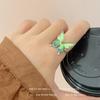 Anillo Mariposa Rosa Sueño Azul ~ Anillo de Mariposa Super Hada para Mujer Diseño Nicho Elegante de Lujo Ligero Sentido Avanzado Estilo Dulce Anillo Anillo