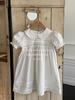 {jennybebe} Vestido de Escalada de Verão para Bebê Menina Estilo Britânico com Gola de Boneca Vestido para Banquete de Cem Dias de Bebê Vestido de Um Ano vestido