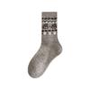 Meias de Lã Atacado Acheng para Mulheres, Meias Largas de Outono e Inverno, Meias Fair Isle de Cano Médio, Espessadas para Aquecimento no Inverno, Meias para Dormir