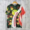Padrão da Bandeira e Emblema Nacional de Madagascar Impressão 3D Nova Camiseta Casual de Manga Curta para Homens e Mulheres Fornecimento