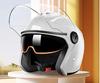 Capacete de carro elétrico de inverno com certificação 3C de novo padrão nacional Classe A, capacete de segurança universal quente para motocicleta, lente dupla personalizável