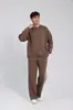 Sudadera con cuello redondo de forro polar fino vintage desgastado de Amazon para hombre y mujer, top de marca moderna estilo americano, venta al por mayor transfronteriza OEM