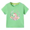 2023 roupas infantis transfronteiriças camiseta de manga curta de verão infantil meninos e meninas camisa de base de desenho animado camiseta de meia manga para bebê top maré
