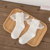 23 calcetines de encaje de longitud media para niñas, nuevos calcetines de algodón de princesa dulce para niñas, calcetines de encaje Lolita para niños.