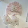 Sombrero de Bebé para Primavera y Otoño Dulce Copo de Nieve Lindo Sombrero Fetal para Bebé Niña Gorro para Fontanela de Recién Nacido Sombrero Indio Calcetines