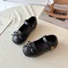 Zapatos Pequeños de Piel para Niñas con Lazo 2026 Otoño Nuevas Llegadas Zapatos Casuales para Bebés Niñas Niños Pequeños Dulces y Bebés Zapatos de Una Sola Pieza de Princesa