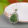 Un Ciervo Plata Esterlina S925 Chapado en Oro Jade Hetian Jaspe Retro Temperamento Colgante Maitreya Buda Personalizado Colgante de Plata Gong