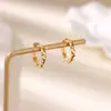Moda Transfronteriza Europea y Americana Exquisitos Pendientes en Forma de U Incrustados de Diamantes Pendientes Versátiles Elegantes con Forma de Serpiente para Mujer Nuevo Estilo 2025