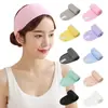 Faixa de Cabelo Personalizada de Fábrica para Lavar o Rosto Esportes Yoga Conjunto de Cabelo Faixa de Cabeça com Velcro Faixa de Cabelo Feminina Bordado OEM