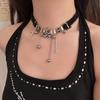 Collar con Borlas de Oso Estrella Diablo Femenino Y2K Milenio Especiado Gargantilla Cantidad Subcultura Collar Joyería