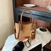Bolso de mano vintage transfronterizo para mujer, nuevo bolso tipo cubo de moda otoño 2026, bolso de hombro cruzado casual para el trabajo