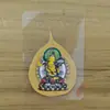Adesivo para Celular Tesouro Thangka de Folha Bodhi Natural com Cinco Senhores, Tesouro Amarelo, Zaki Lhamo, Tara Verde, Raposa Fada, Buda da Medicina e Protetor do Dharma
