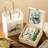 Caja de regalo creativa de juego de té estilo chino con temática de panda, un regalo cultural chino para clientes y extranjeros