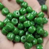 Miçangas Soltas de Jade Verde Esmeralda, Miçangas Cilíndricas Totalmente Verdes, Acessórios para Joias DIY