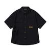 Camisa de Verão Americana Retrô de Manga Curta Cor Sólida Masculina Estilo Japonês Elegante Moderna Roupa de Trabalho Camisa de Manga Curta Jaqueta de Marca Moderna