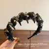 Diadema de Malla de Cristal Estilo Francés con Dientes para Mujer 2026 Nueva Diadema Superior de Calavera Accesorios para el Cabello para Uso Diario