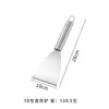 Espátula para panqueques de acero inoxidable, espátula para cocinar teppanyaki, espátula de mano para panqueques y bistecs, espátula para pizza, herramienta específica para la cocina