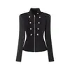 Ropa europea y americana transfronteriza para mujer ZA AliExpress popular de venta caliente chaqueta retro ajustada