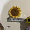 Cabeça de girassol de crochê feita à mão transfronteiriça flor de fio flor artificial temporada de formatura flor de tricô acessórios DIY