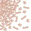 100 Piezas de Números Dulces con Purpurina para Fiesta de 16 Cumpleaños y Aniversario Confeti Decoración Arreglo de Confeti de Mesa