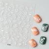 Pegatinas para Uñas Artísticas de Hojas Huecas 5D Adhesivas en Relieve Pegatinas para Uñas Pegatinas de Flores Blancas Estereoscópicas Disponibles para Mujeres Embarazadas