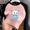 Camiseta Base Térmica de Felpa para Niña Otoño Invierno Nueva Manga Larga Raglán Elegante Ropa Interior para Bebé Top de Cuello Redondo Niña Pequeña