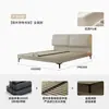 Cama Suspensa de Couro Minimalista Moderna para Quarto de Casal Principal, Cama com Estrutura de Ripas de Couro Orelha de Elefante de Luxo Leve, de Alta Qualidade e Elegante