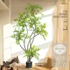 Planta Nandina Aterrizaje Planta en Maceta Interior Grande Biónica Verde Adornos Sala de Estar Lujo Ligero Flor Decorativa Árbol Falso
