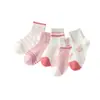 Calcetines para Niños, Calcetines de Algodón Clase A, Nuevos de Primavera y Verano, Malla Fina Jacquard Transpirables de Caña Media de Algodón para Niños y Niñas, Venta al por Mayor