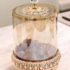 Estilo Europeu Luxo Leve Armazenamento Vidro Armazenamento Pote Criativo Pote de Doces Ornamentos Mesa Doméstica Pote de Vidro para Doces Artesanato
