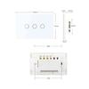 Padrão Americano Padrão Australiano Tuya Zigbee Inteligente Interruptor de Toque de 1/2/3/4 Vias Vidro Temperado Suporta Instalação com Fio Vivo Único