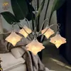 Lustre Vintage Estilo Francês para Sala de Estar e Sala de Jantar, Luminária Criativa Minimalista Moderna de Alto Padrão Artístico Estilo Creme para Quarto Estrela