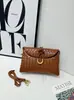 Bolso Tejido de Piel de Vaca, Bolso de Mano de Cuero Genuino para Mujer, Bolso de Hombro Cruzado con Solapa de Nicho, Bolso Sobre, Bolso de Axila
