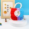 Bolso de Cadena Mini Nuevo, Bolso Cruzado de Silicona a la Moda, Bolso Pequeño de Perlas de Presión Estilo Coreano, Monedero Infantil