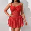Comércio Exterior Transfronteiriço Fonte de Mercadorias Lingerie Erótica Renda Pijama Sexy Camisola Feminina Saia Curta Desejo Puro Confortável Novo Estilo Europeu e Americano