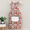 Delantal de cocina para el hogar de nuevo estilo, impermeable y a prueba de aceite, ropa de trabajo elegante y moderna para cocinar en el trabajo, delantal de restaurante para mujer