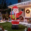 Santa Claus Inflable Transfronterizo de 6 pies con Regalo Luz LED Iluminado Modelo Inflable Modelo Inflable Navideño Decoración para el Jardín