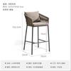 Personalizado Outdoor Bar Cadeira Home Bar High Foot Bar Banqueta Comercial Rattan Bar Mesa e Cadeira Set com encosto