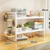Prateleira de Armazenamento para Mesa, Organizador de Mesa, Estante Multi-Nível para Exibição de Livros, Painel Perfurado para Mesa de Escritório