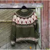 2025 Tejido de Aguja Gruesa Impresión Digital 3D Sudaderas Redondas para Hombre y Mujer Empalme de Rayas Prendas de Exportación Sudaderas para Mujer