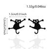 Murciélago fantasma calabaza gato de Halloween y otras formas aretes de acero inoxidable tres colores opcionales fábrica en stock suministro transfronterizo