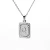 Collar de Acero Inoxidable con Colgante de Letra Europeo y Americano Transfronterizo para Hombre, Oro de 18K, No se Desvanece, Largo para Mujer, Lujo Accesible, Joyería de Alta Gama