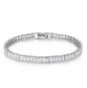 Pulsera de circonita rectangular transfronteriza para mujer, moda de nicho de alto sentido, pulsera de cristal simple, pulsera, joyería al por mayor