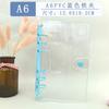 A6A7 PVC transparente libro de hojas sueltas logotipo personalizado libreta de notas de cuero suave cuaderno B5A4A5 carpeta núcleo de repuesto