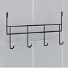 Colgador de Hierro Forjado de Cuatro Ganchos sin Taladro para Detrás de la Puerta, Gancho para Toallas de Baño, Almacenamiento sin Rastro Detrás de la Puerta, Colgador Organizador Multiusos