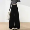 Pantalones de Traje Estilo Americano para Mujer Otoño 2026 Nuevos de Cintura Alta Adelgazantes Rectos de Pierna Ancha Versátiles Fluidos Moda Pantalones Casuales